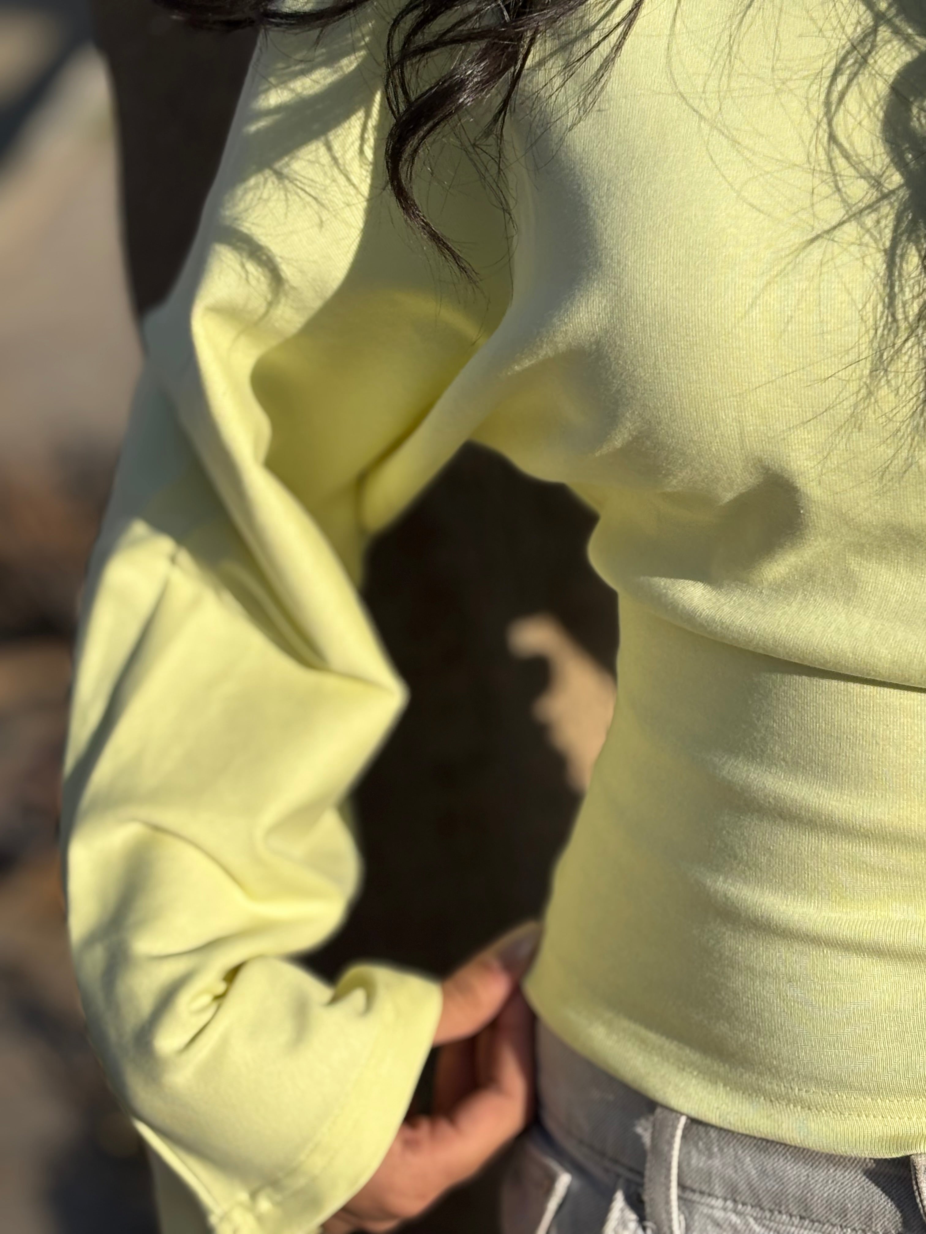 Fitted long sleeve top