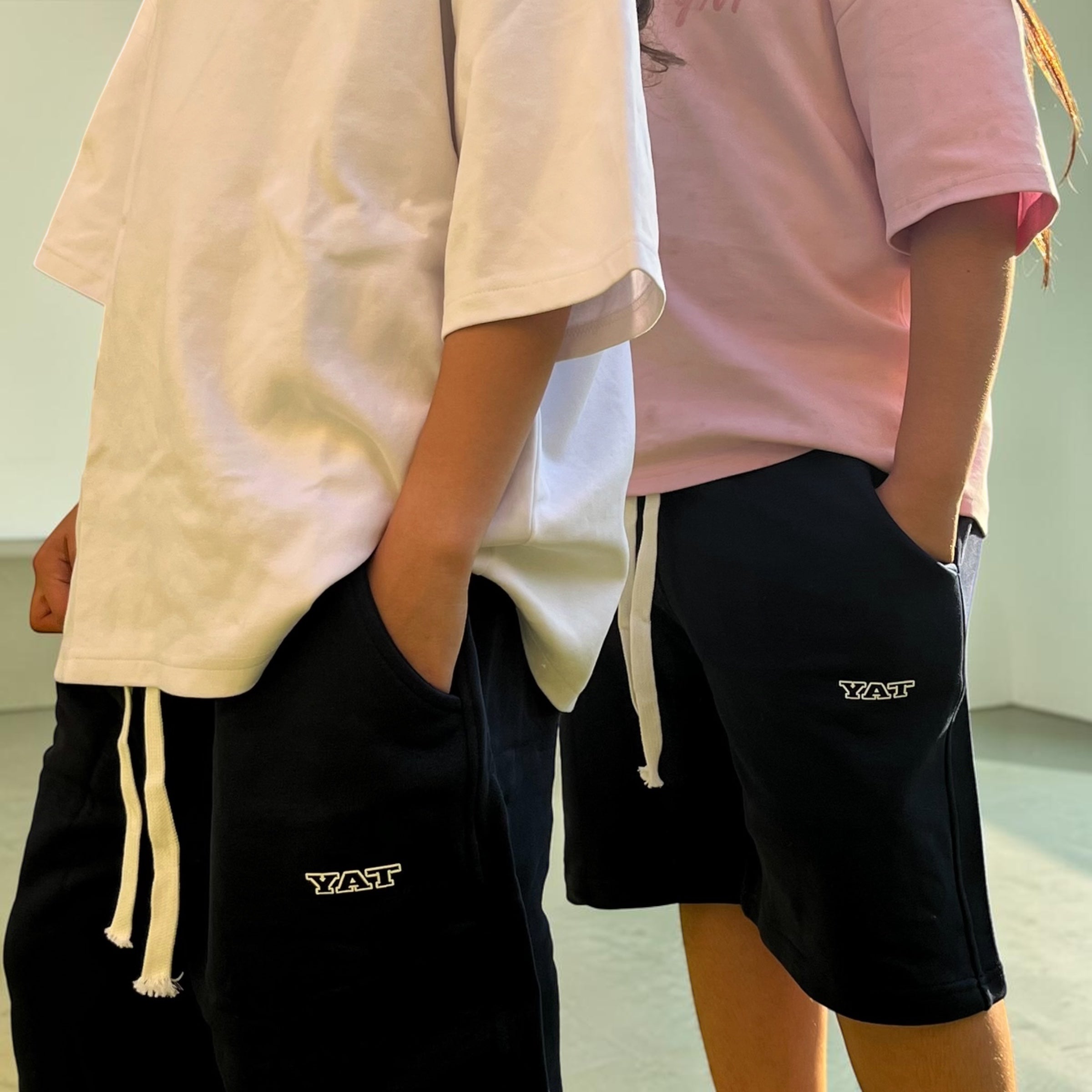 Relaxed fit drawstring shorts
