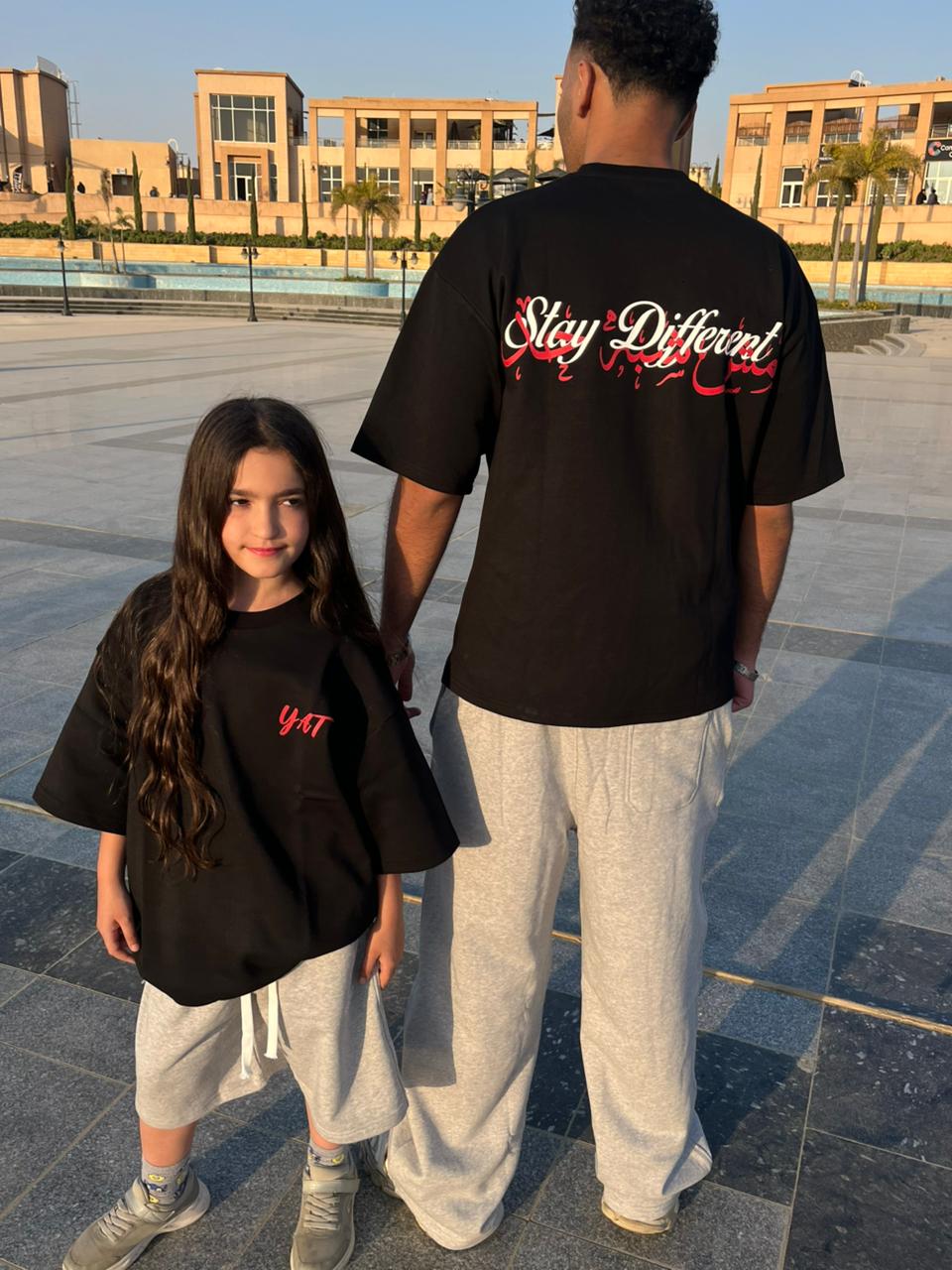 Black “Stay Different” Oversized T-shirt