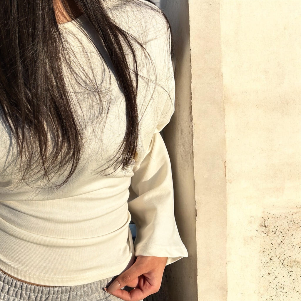 Fitted long sleeve top